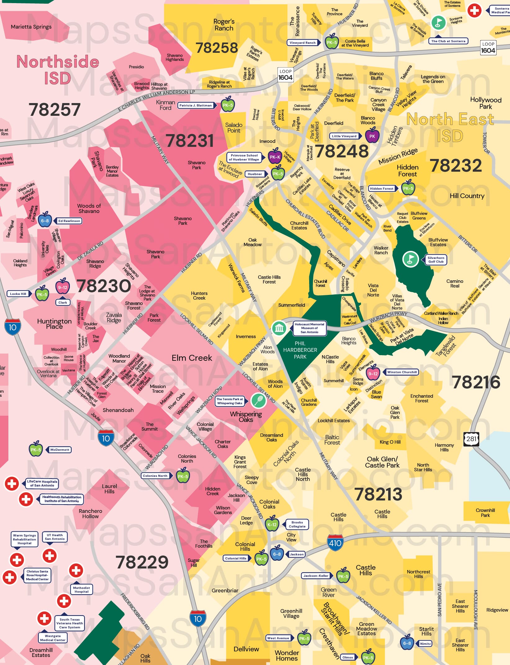 Northeast - Maps of San Antonio – Neighborhood Maps of San Antonio, Texas