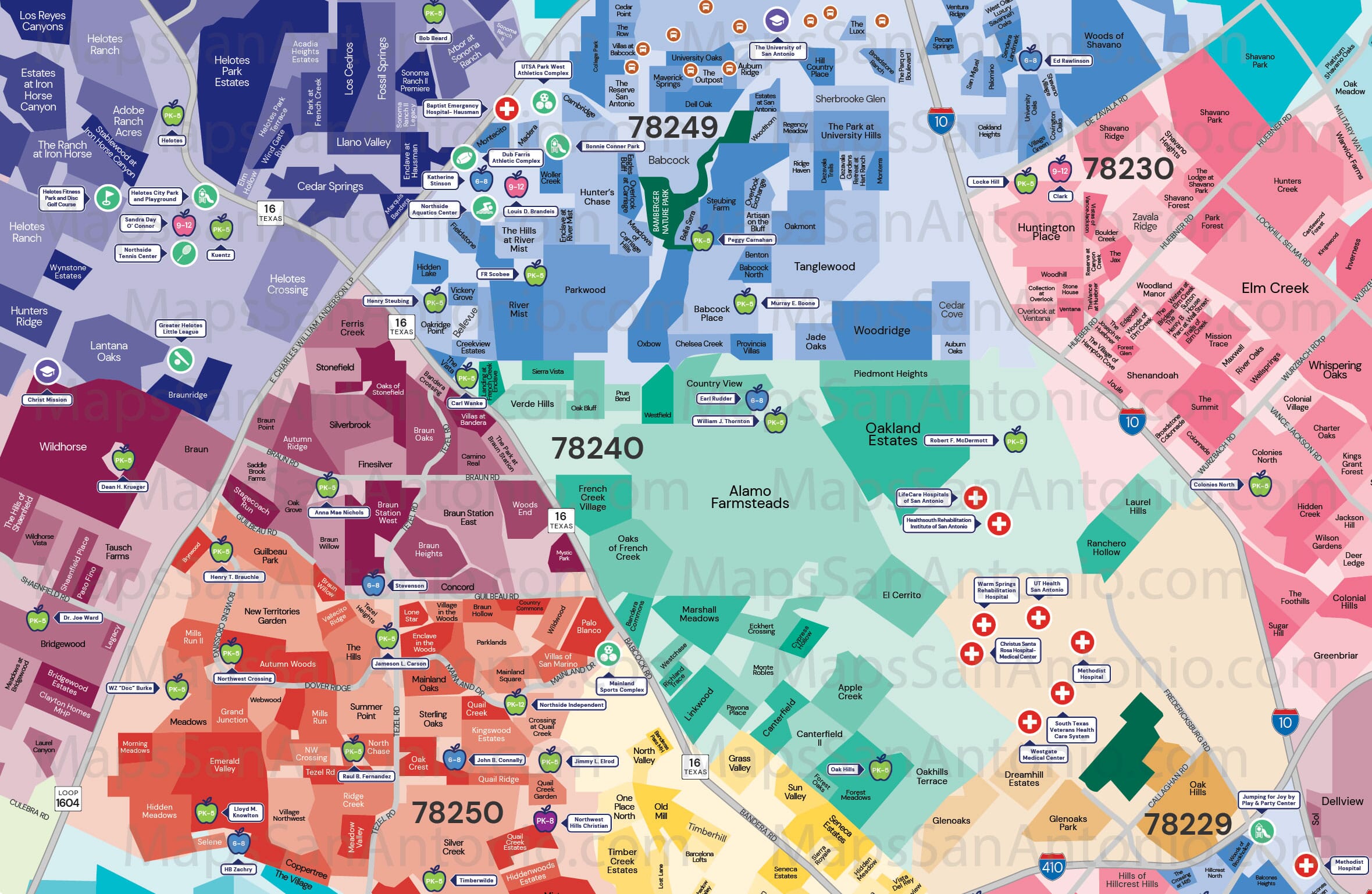 Northwest - Maps of San Antonio – Neighborhood Maps of San Antonio, Texas